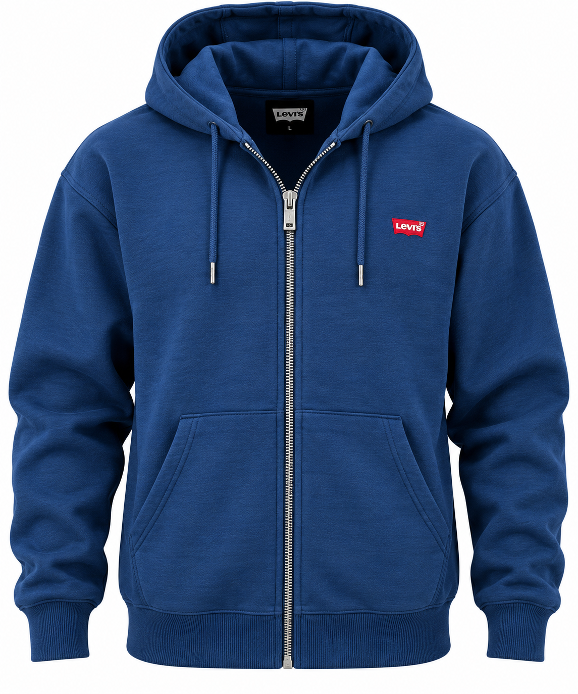 Mavi fermuarlı sweatshirt